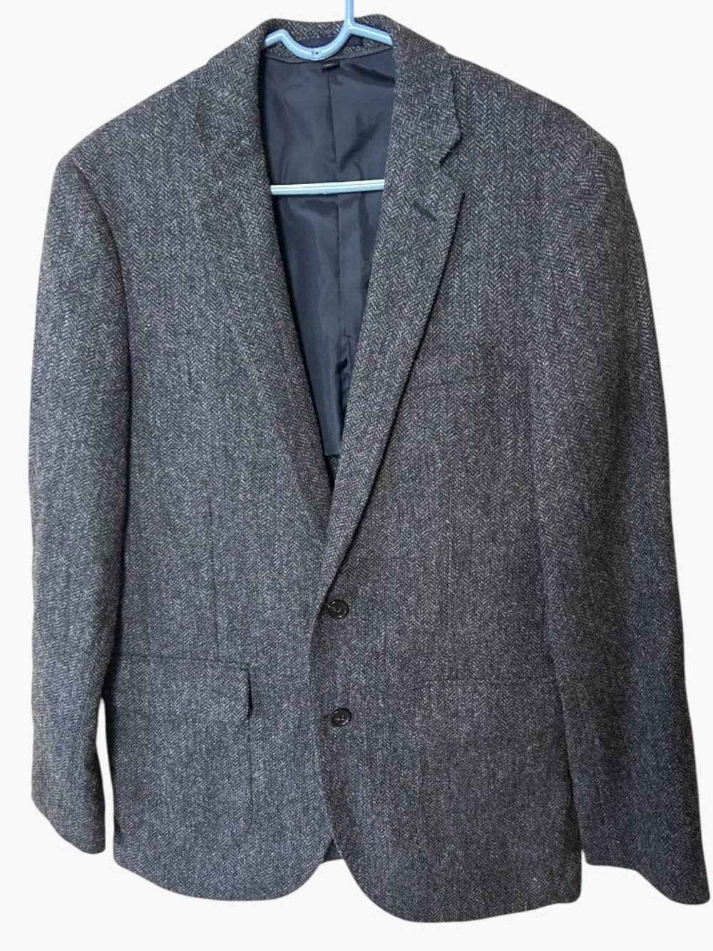 J.Crew Ludlow Men’s 39R Charcoal Herringbone Sport Coat Moon British Wool Blazer